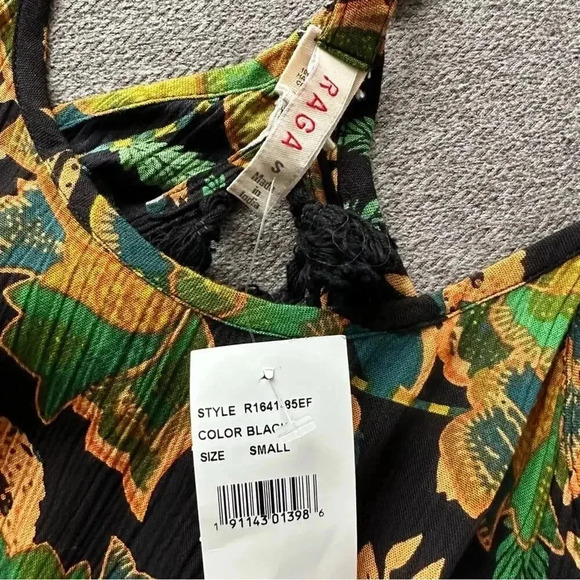 Anthropologie RAGA Flowy Tassel Fringe Open Back Tank Small NWT - Picture 2 of 7